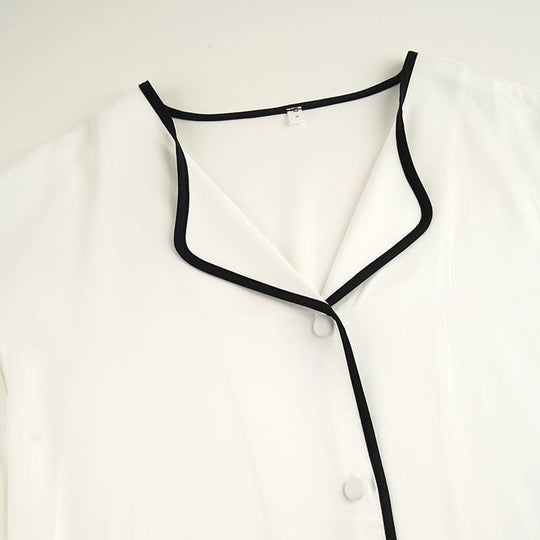 Open Collar And Cuff Pj Factory