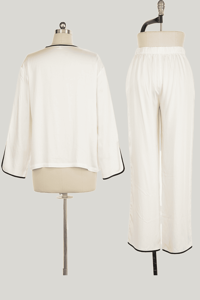 Open Collar And Cuff Pj Factory