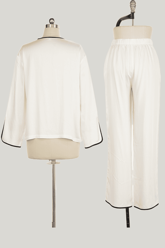 Open Collar And Cuff Pj Factory