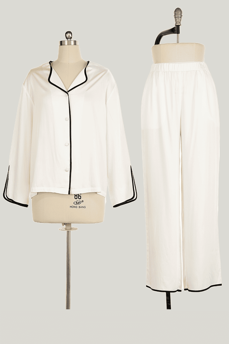 Open Collar And Cuff Pj Factory