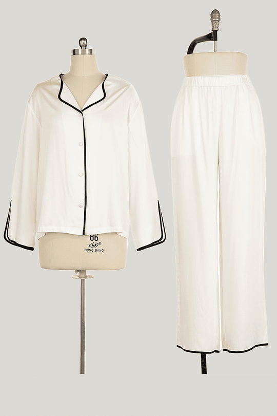 Open Collar And Cuff Pj Factory