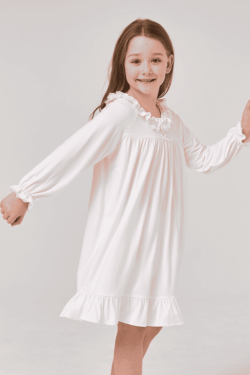 Customized Kids Bamboo Plain Nightgown Manufacturer