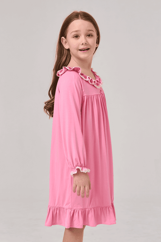 Customized Kids Bamboo Plain Nightgown Manufacturer-2416520338