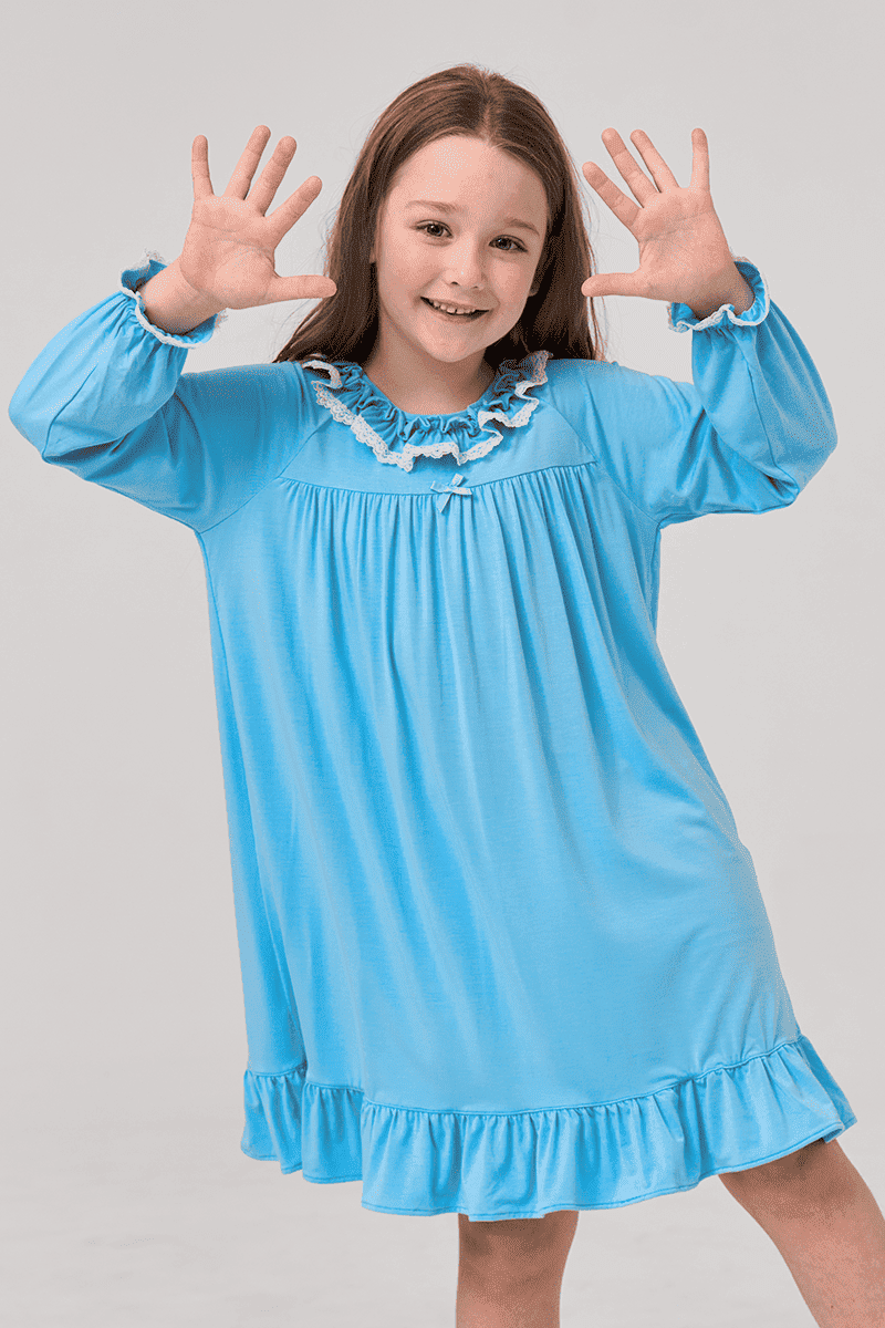 Customized Kids Bamboo Plain Nightgown Manufacturer-2416520338