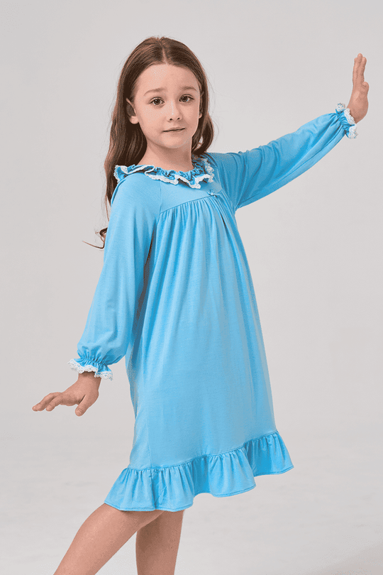 Customized Kids Bamboo Plain Nightgown Manufacturer-2416520338
