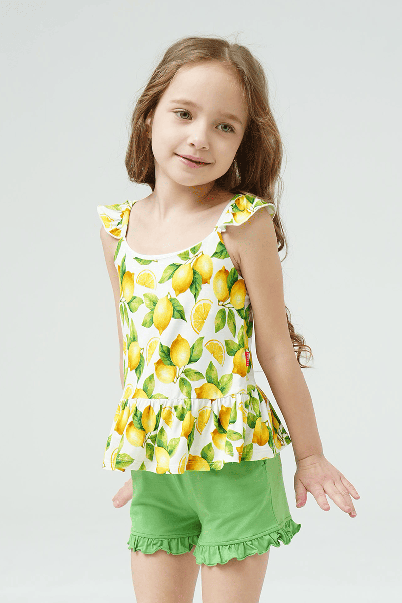Customized Kids Bamboo Cami Shorts Knitted Suit