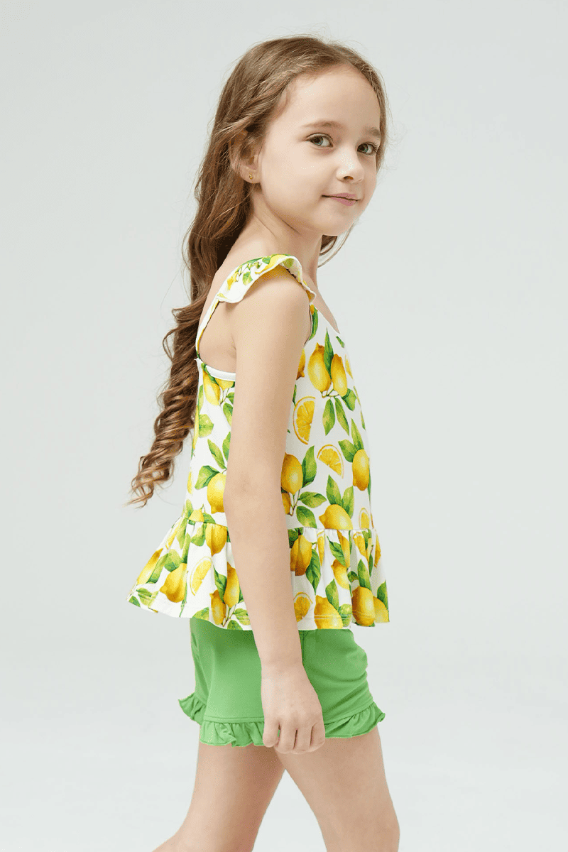 Customized Kids Bamboo Cami Shorts Knitted Suit-2416520286