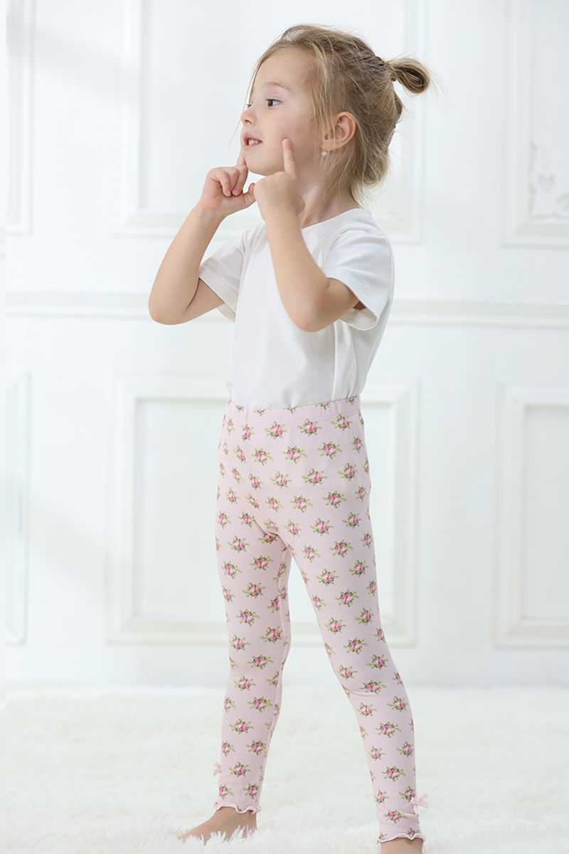 Customized Kids Ribbed Bamboo Long Pants Pajama Set-2416520330