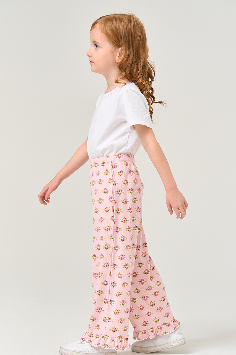 Customized Kids Bamboo T-Shirt, Relaxed Short-Sleeved Long Pants Pajama Set