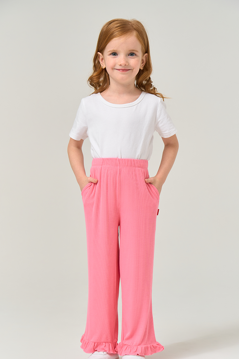 Customized Kids Bamboo T-Shirt, Relaxed Short-Sleeved Long Pants Pajama Set