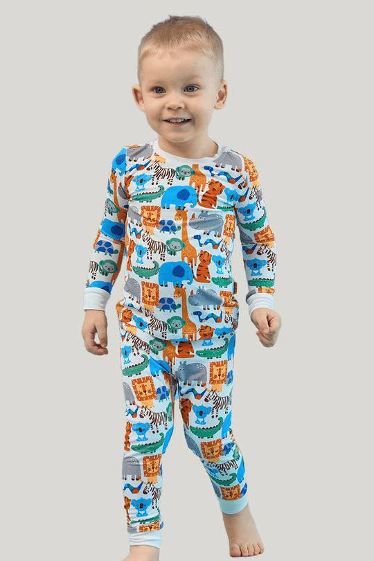 Private Label Kids Bamboo T-Shirt, Fitted Short-Sleeved Shorts Pajamas-2416520457