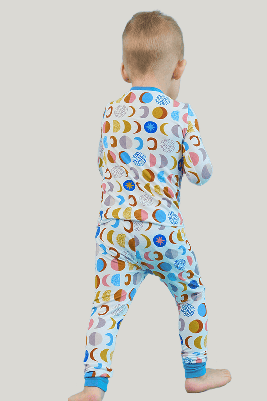 Private Label Kids Bamboo T-Shirt, Fitted Short-Sleeved Shorts Pajamas-2416520457