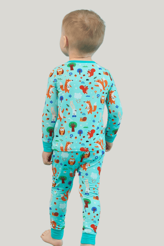 Customized Kids Bamboo T-Shirt, Fitted Short-Sleeved Shorts Pajamas-2416520457