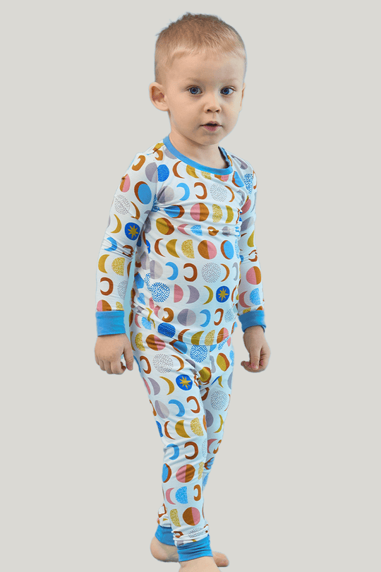 Private Label Kids Bamboo T-Shirt, Fitted Short-Sleeved Shorts Pajamas-2416520457