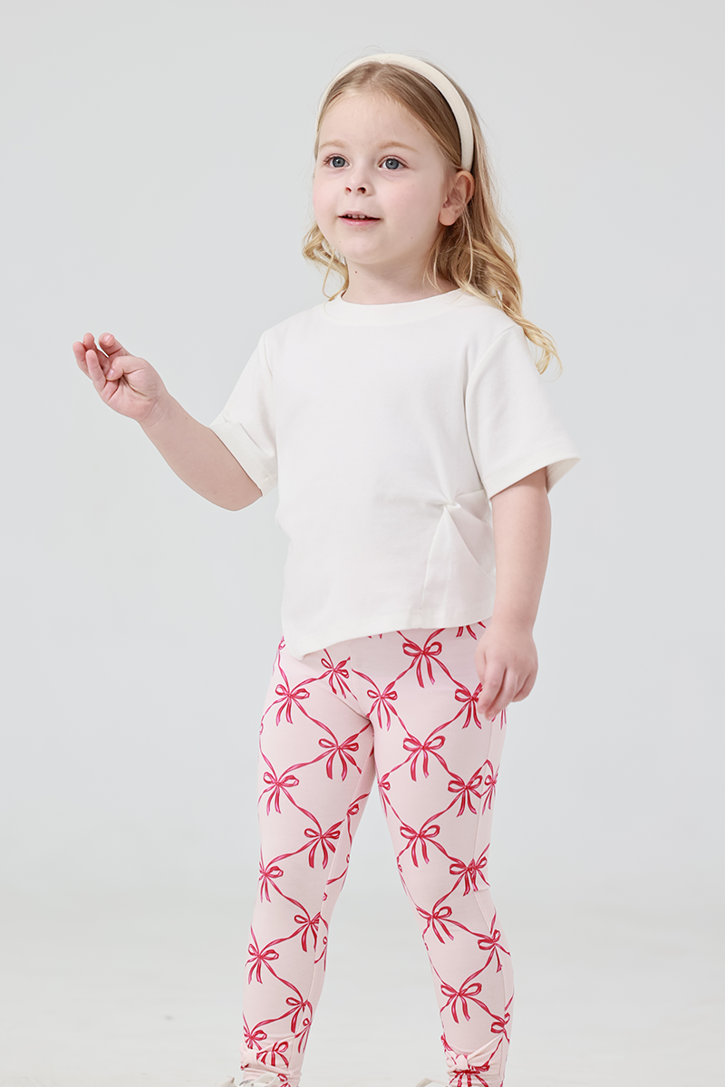 Customized Kids Bamboo T-Shirts, Fitted short-Sleeved Long Pants Pajama Sets