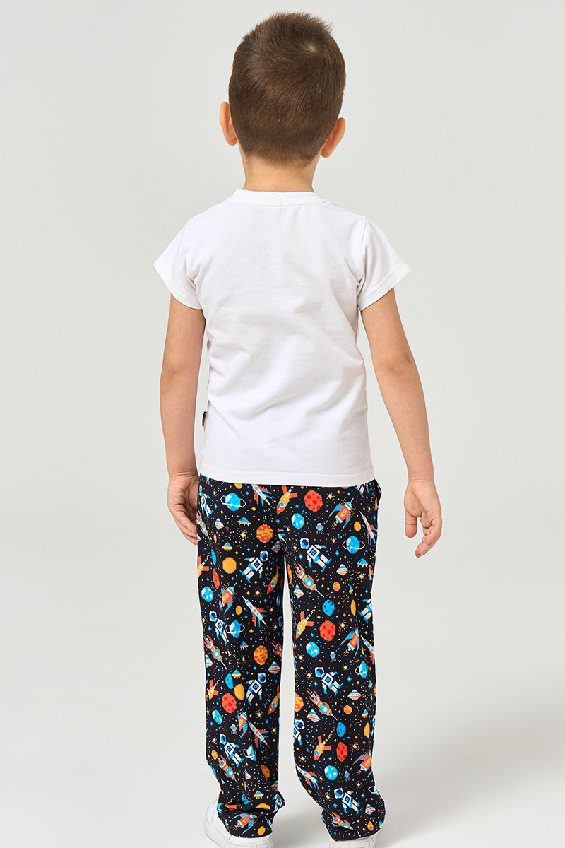 Customized Kids Bamboo T-Shirts, Relaxed Short-Sleeved Long Pants Pajama Sets-2416520270