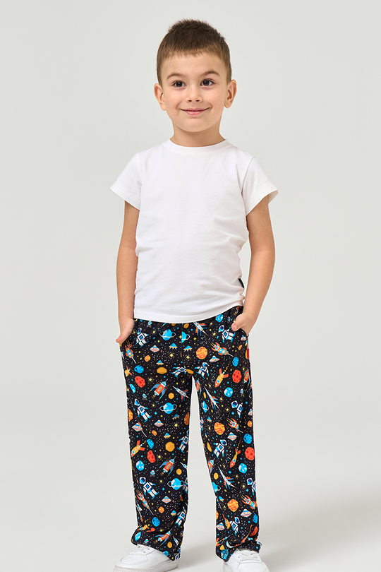 Customized Kids Bamboo T-Shirts, Relaxed Short-Sleeved Long Pants Pajama Sets-2416520270