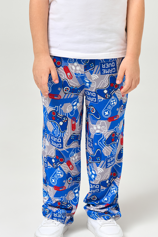 Wholesale Kids Bamboo T-Shirts, Relaxed Short-Sleeved Long Pants Pajama Sets-2416520270