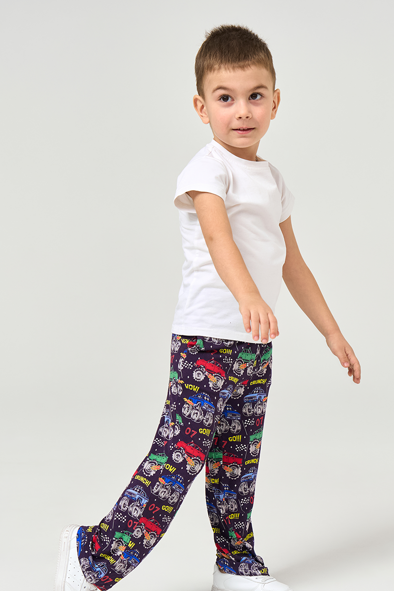 Customized Kids Bamboo T-Shirts, Relaxed Short-Sleeved Long Pants Pajama Sets-2416520270