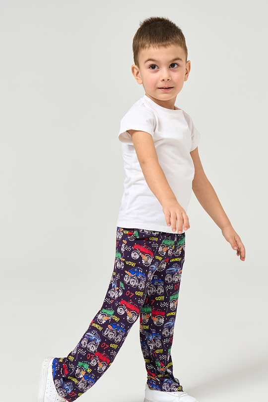 Customized Kids Bamboo T-Shirts, Relaxed Short-Sleeved Long Pants Pajama Sets-2416520270