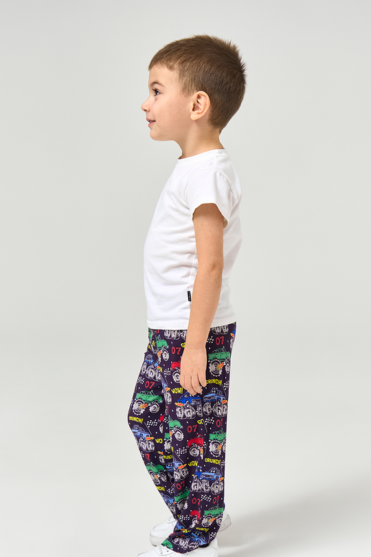 Customized Kids Bamboo T-Shirts, Relaxed Short-Sleeved Long Pants Pajama Sets-2416520270