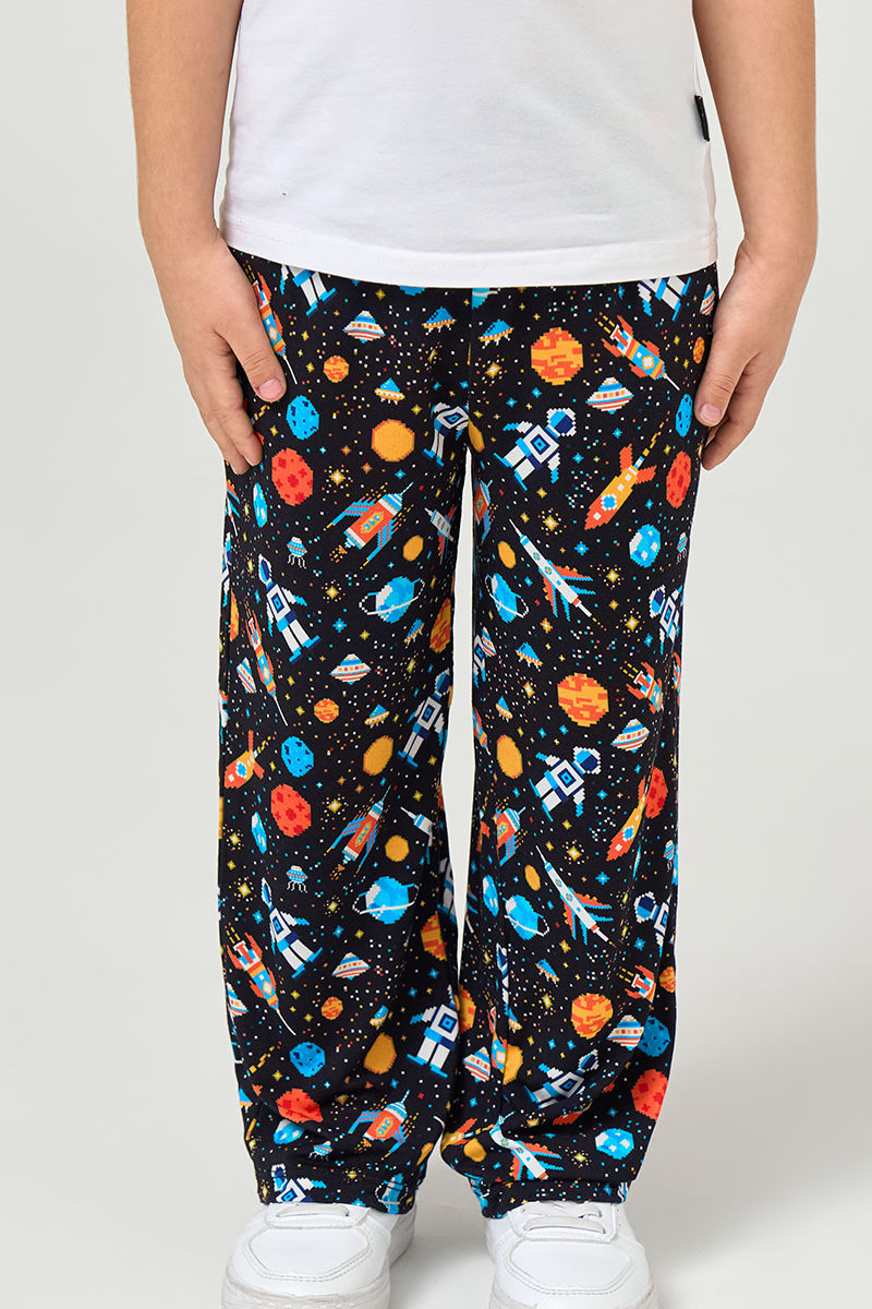 Customized Kids Bamboo T-Shirts, Relaxed Short-Sleeved Long Pants Pajama Sets-2416520270