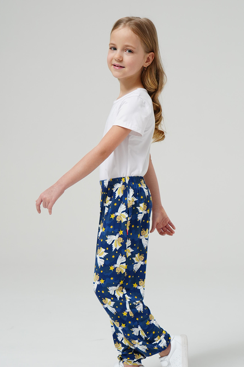 Customized Kids Bamboo T-Shirts, Relaxed Short-Sleeved Long Pants Pajama Sets-2416525009