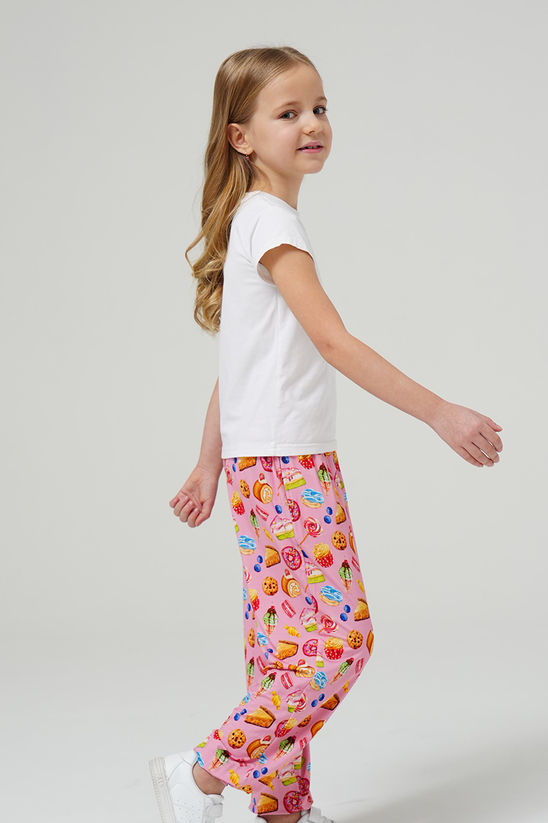 Customized Kids Bamboo T-Shirts, Relaxed Short-Sleeved Long Pants Pajama Sets