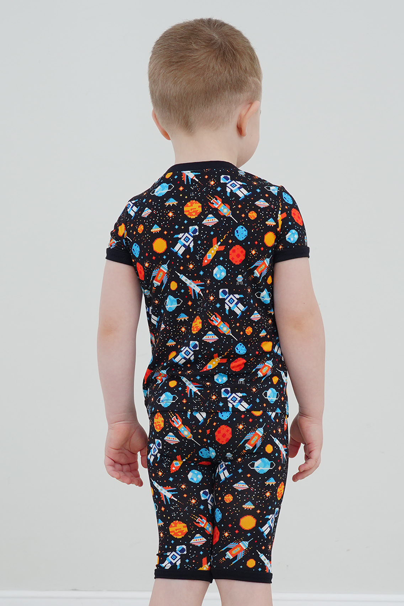 Customized Kids Bamboo T-Shirts, Short-Sleeved Shorts Pajama Sets Manufacturer-2416520356