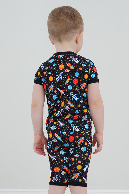 Customized Kids Bamboo T-Shirts, Short-Sleeved Shorts Pajama Sets Manufacturer-2416520356