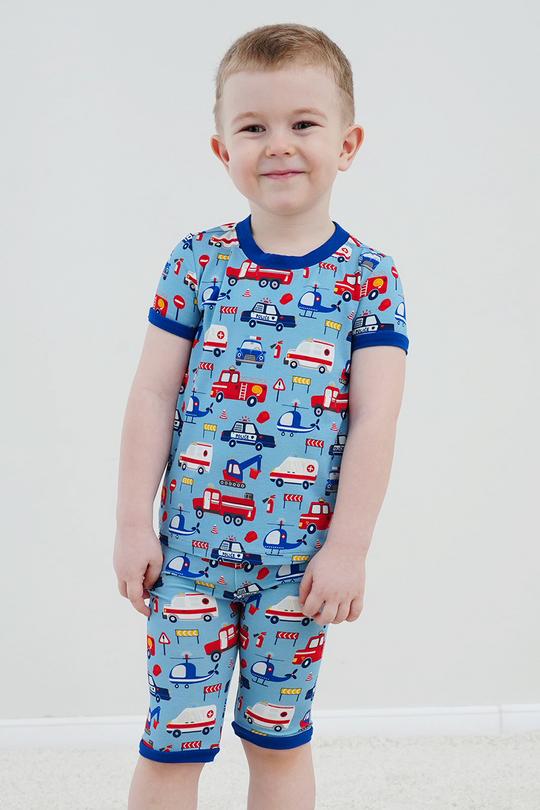 Customized Kids Bamboo T-Shirts, Short-Sleeved Shorts Pajama Sets Manufacturer
