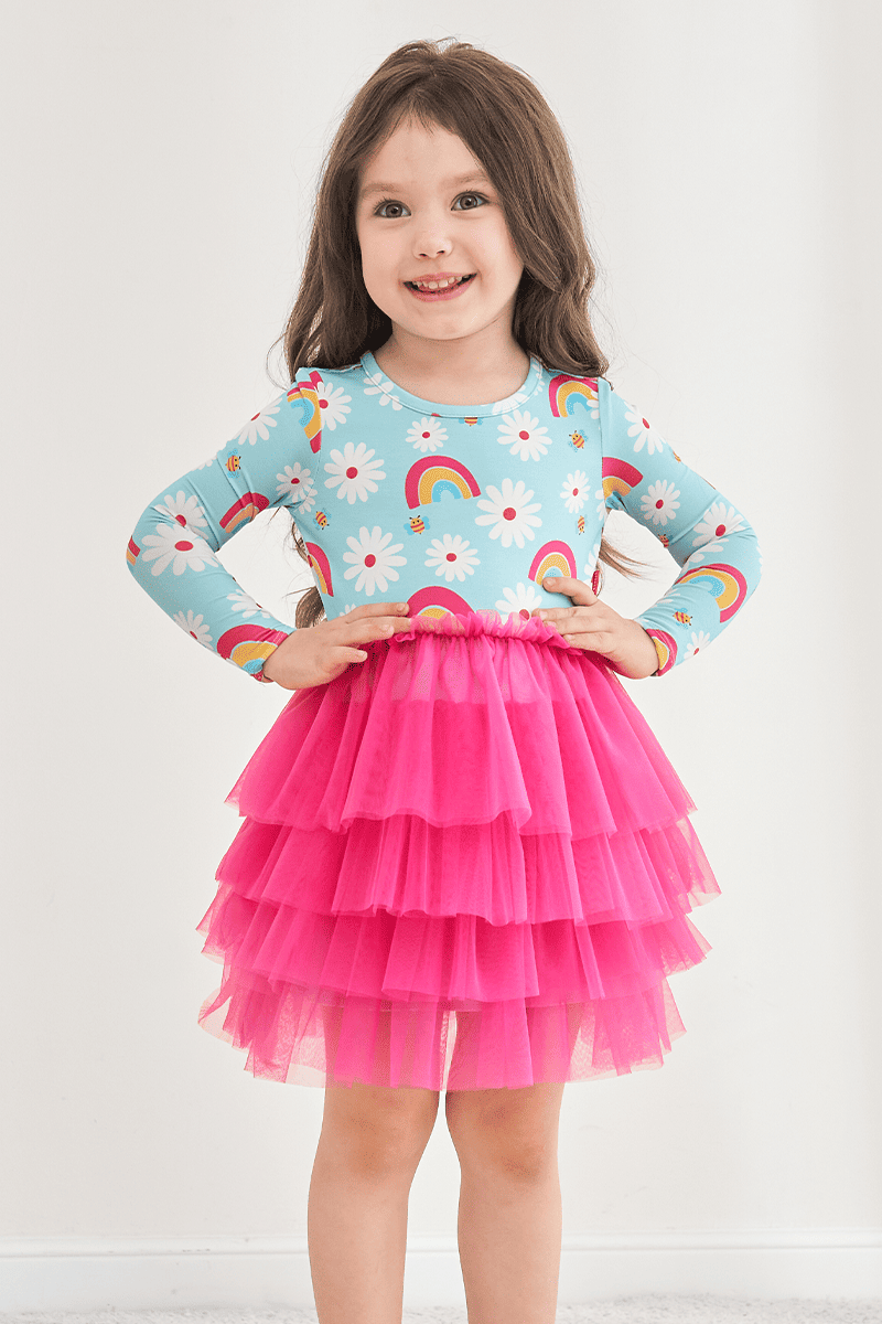 Customized Kids Knitted Long-Sleeved Dress
