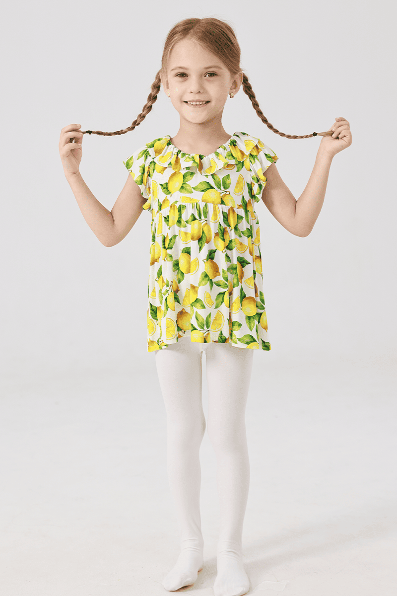 Customized Kids Knitted Short-Sleeved Tops and Long Bottoms