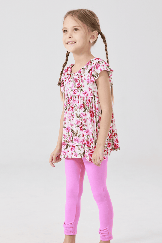 Customized Kids Knitted Short-Sleeved Tops and Long Bottoms-2416520297