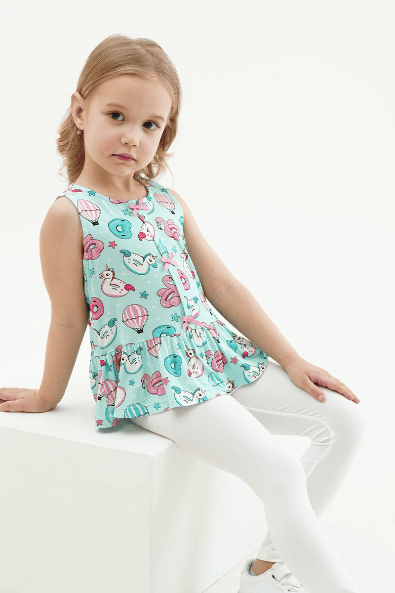 Customized Kids Knitted Sleeveless Top-2416520351