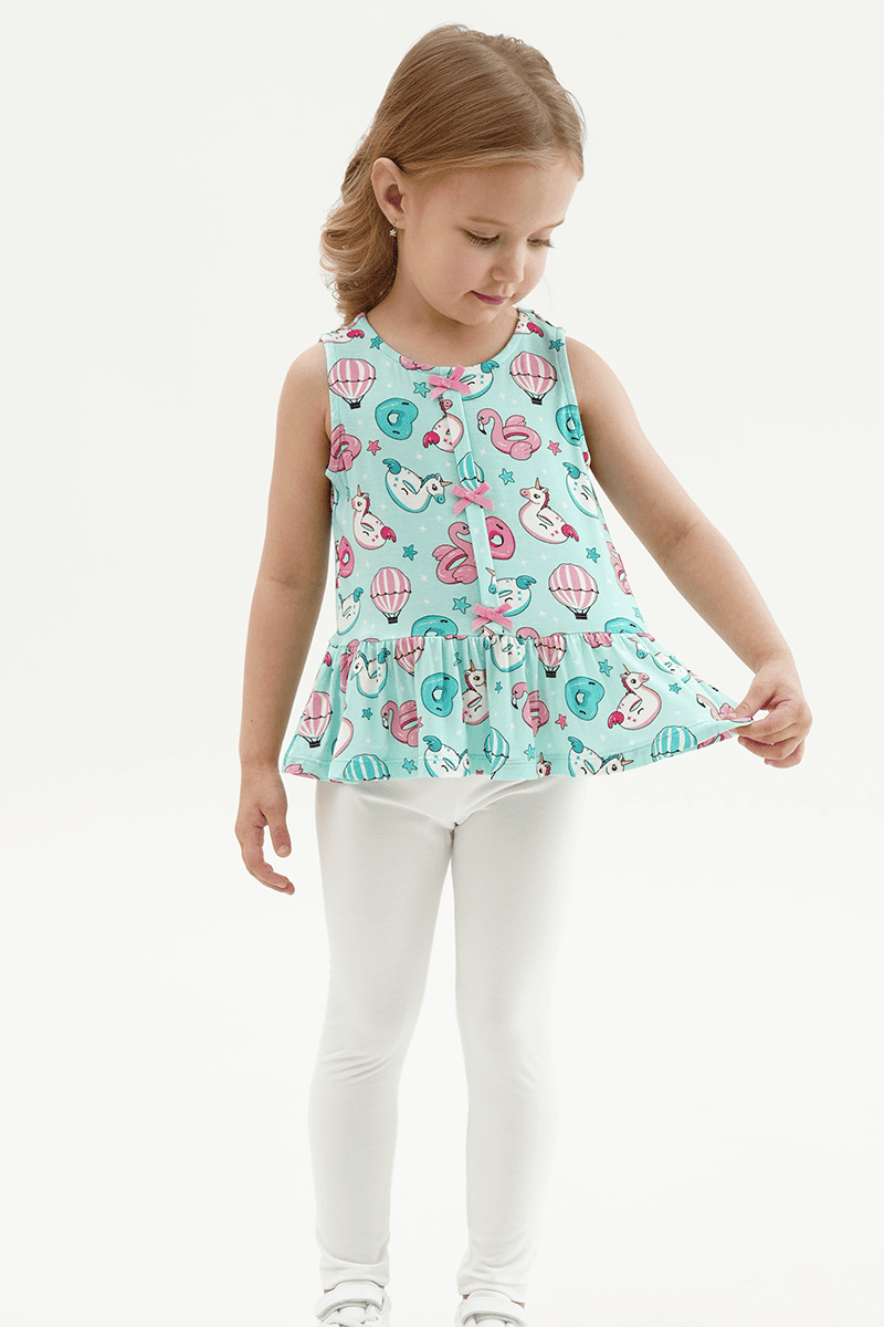 Customized Kids Knitted Sleeveless Top-2416520351