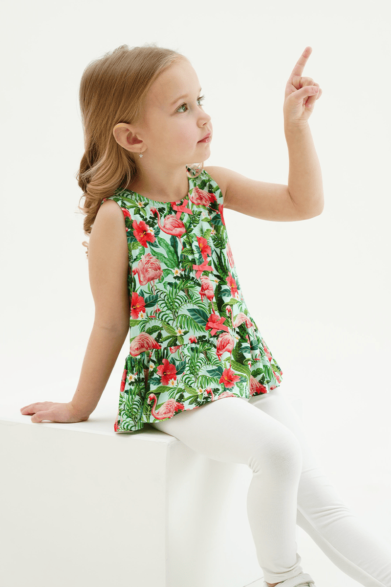 Customized Kids Knitted Sleeveless Top-2416520351