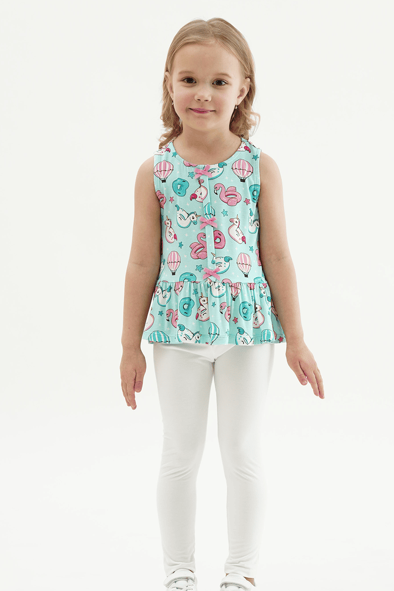 Customized Kids Knitted Sleeveless Top-2416520351