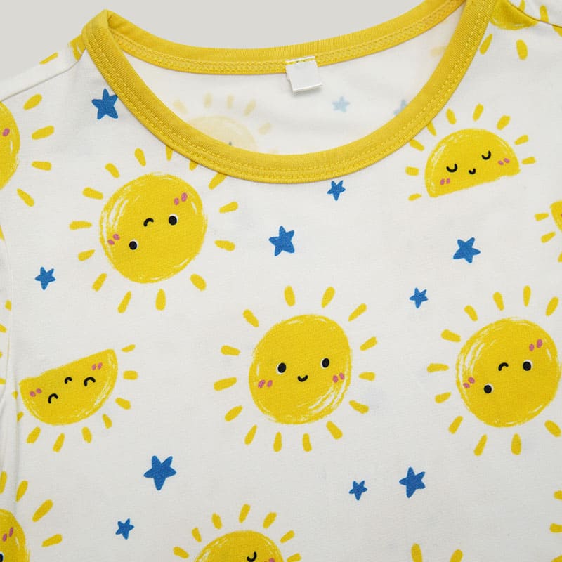 Customized Kids Short-Sleeved Shorts Pajamas Set, Soft And Comfortable Bamboo Fiber Pajamas Wholesaler-2416340015