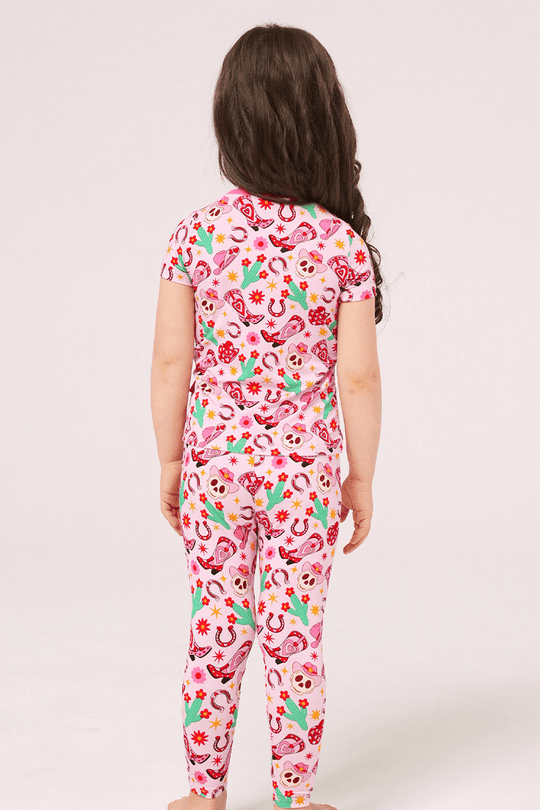 Customized Kids Bamboo Short-Sleeved Long Bottoms Knitted Suit-2416520402