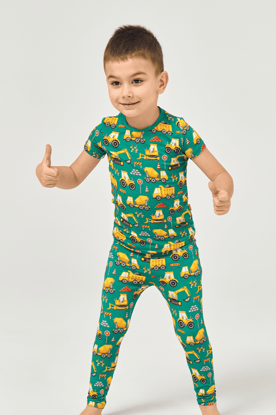 Customized Kids Bamboo Short-Sleeved Long Bottoms Knitted Suit