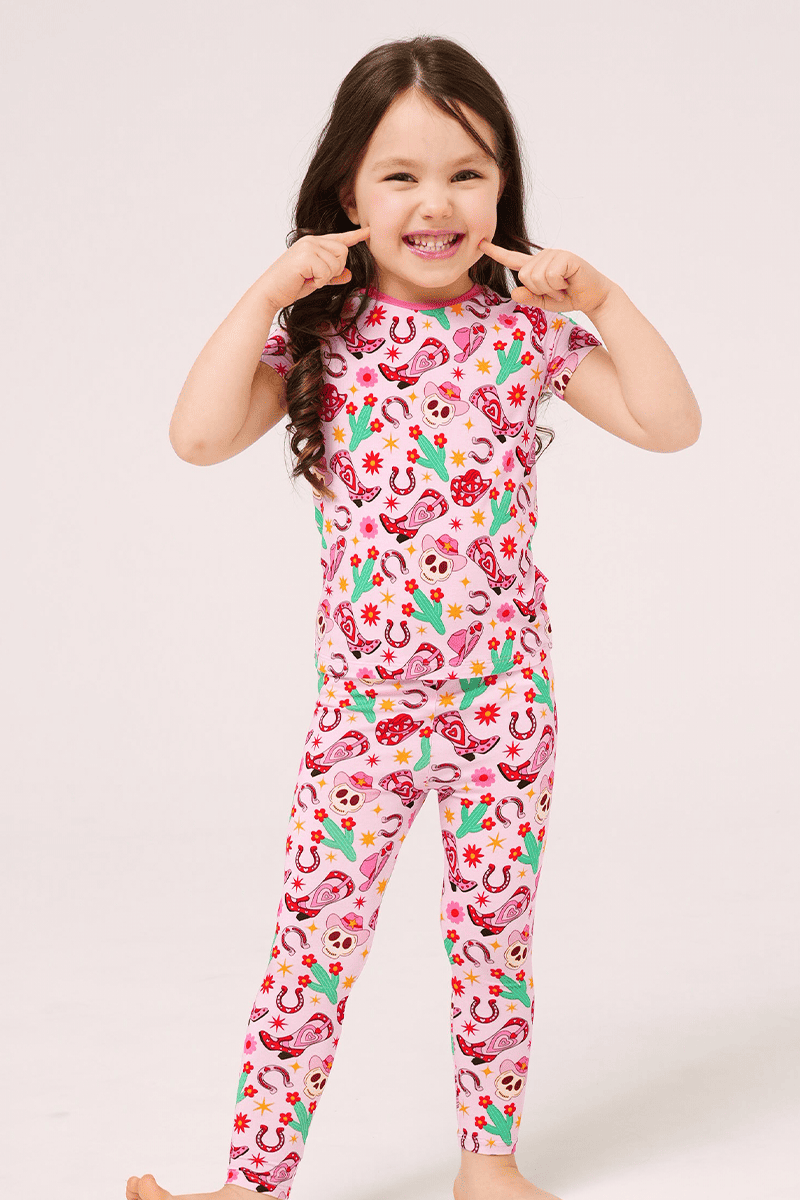 Customized Kids Bamboo Short-Sleeved Long Bottoms Knitted Suit