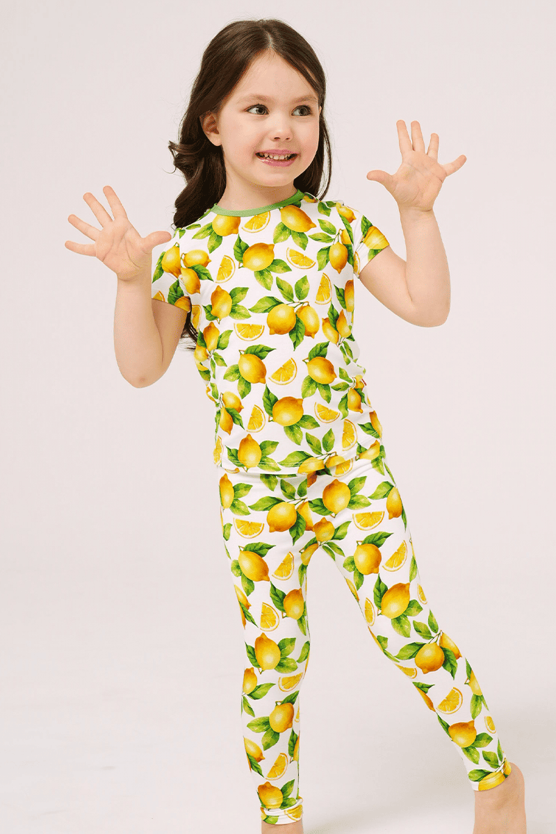 Customized Kids Bamboo Short-Sleeved Long Bottoms Knitted Suit