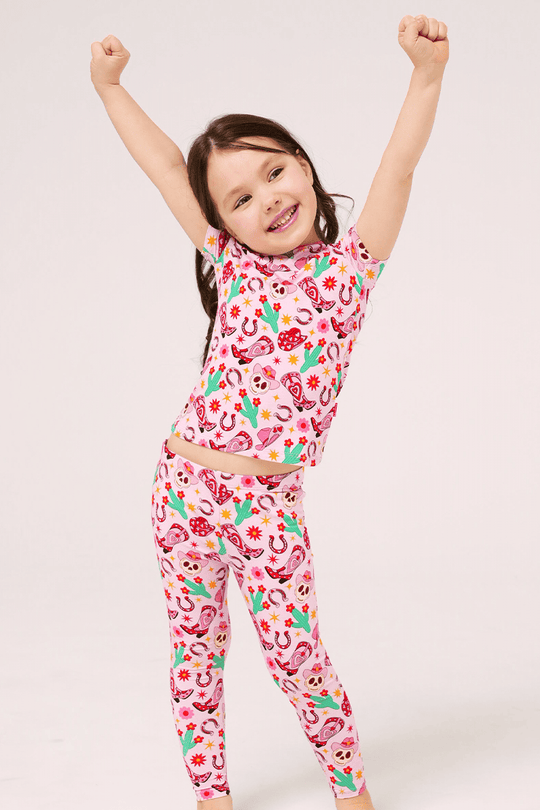 Customized Kids Bamboo Short-Sleeved Long Bottoms Knitted Suit-2416520402