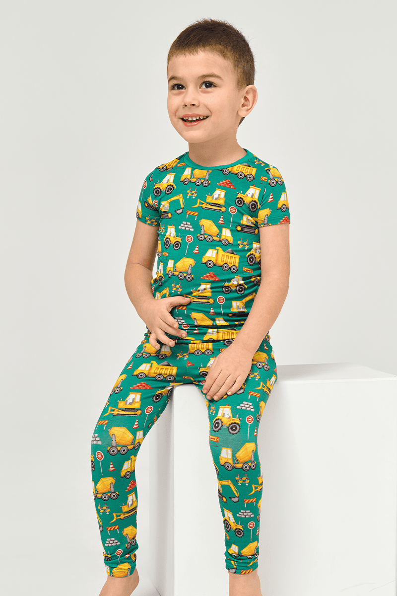 Kids Bamboo Short-Sleeved Long Bottoms Knitted Suit Manufacturer-2416520402