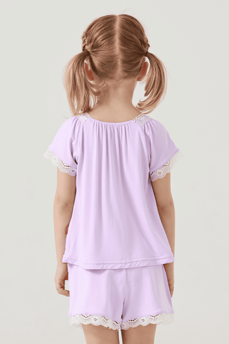 Customized Kids Short-Sleeved Shorts Knitted Suit-2416520402