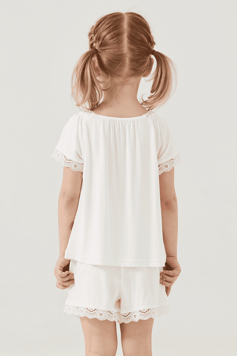 Customized Kids Short-Sleeved Shorts Knitted Suit-2416520402