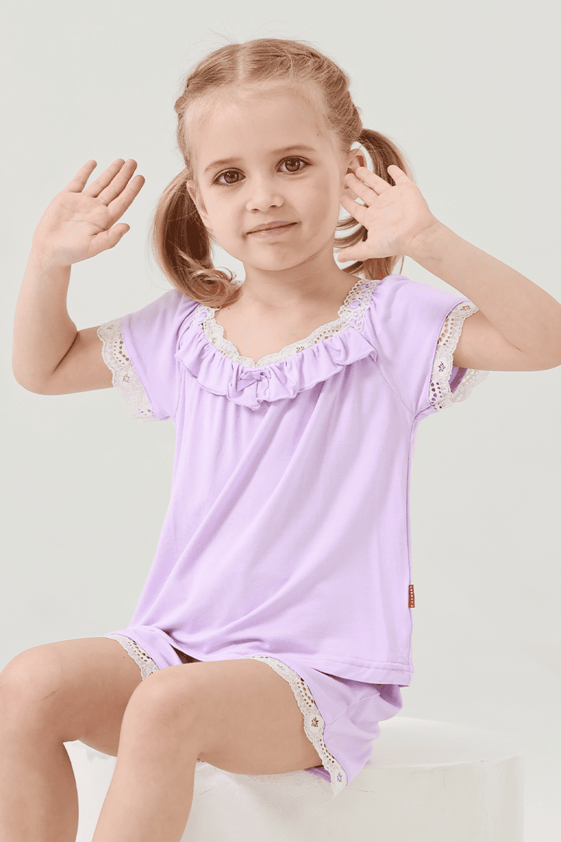 Customized Kids Short-Sleeved Shorts Knitted Suit-2416520402