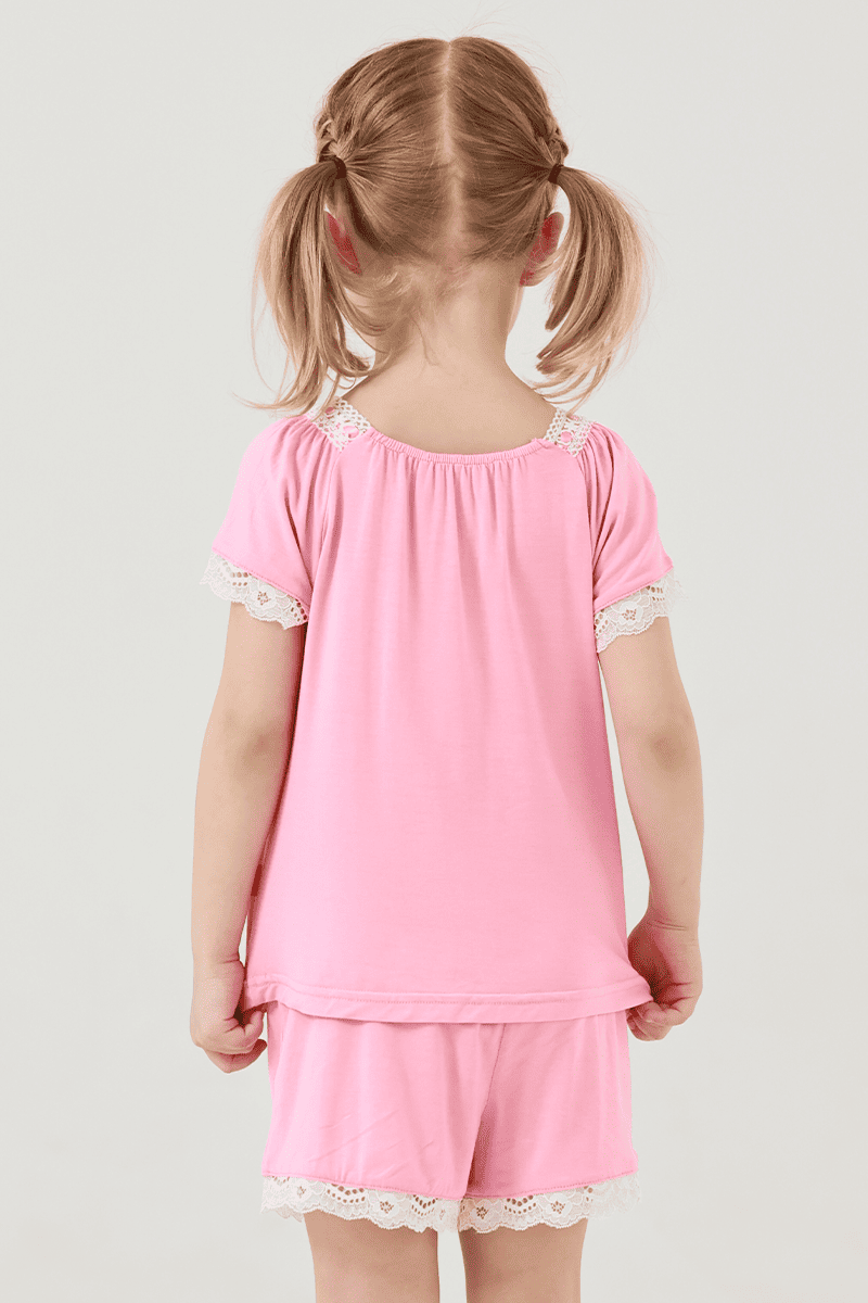 Customized Kids Bamboo Short-Sleeved Long Bottoms Knitted Suit-2416520402
