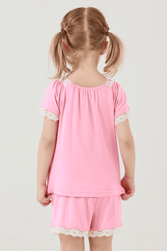 Customized Kids Bamboo Short-Sleeved Long Bottoms Knitted Suit-2416520402